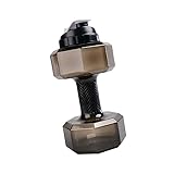 VANZACK Water Bottle Dumbbell Shape, Portable Weight Water Bottles Exercise Gym Fitness Sports Workout for Gym, Running, Cycling, Camping, Black