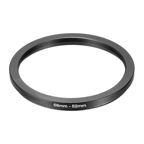 PATIKIL Step Down Ring Adapter 58mm to 52mm, Filter Step-down Rings Camera Lens Filters Metal Ring Digital for ND IR DSLR Lenses, Black