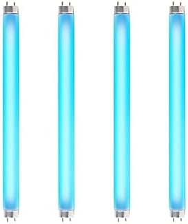 4 Pack Bug Zapper Replacement Light Bulb 10W for 20W Indoor Bug Zapper, F10T8/BL Black Light Bulbs for Indoor Outdoor Mosquito & Flying Insect Zapper Lamp