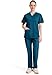Dickies Women's EDS Signature Scrubs Jr. Fit V-Neck Top, Caribbean Blue, Small