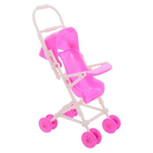 Sosoport paseante Toys Toys cespino muñeco Accesorios para Carrito de bebé Doll muñecas Juguetes Cochecito de muñeca Modelo Cochecito de Juegos de Fiesta el plastico Rosa