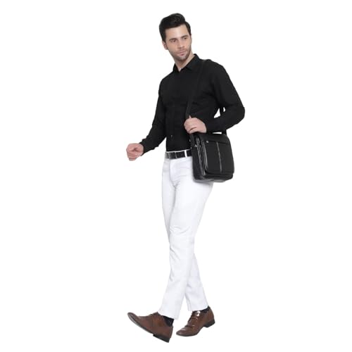 Image of Men's Reguler Fit Polycotton Trouser Pant's Formal Trouser Casual Trouser Pant (in, Numeric, 28, Regular, Whites)
