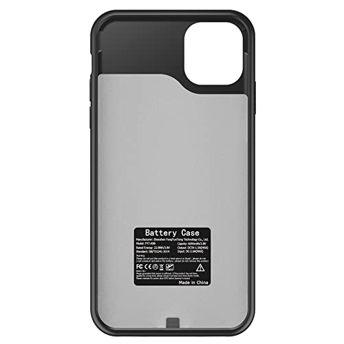 Battery Case Iphone 12 Mini, 6500Mah Slim Portable Rechargeable Protective Battery Pack Cover Power Bank Charging Case Compatible With Iphone 12 Mini (5.4 Inch) Extended Battery Charger Case (Black) #TOP7