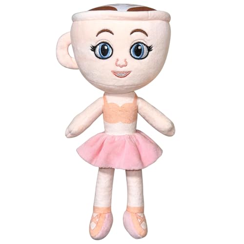 Ballerina Cappuccina, Tralalero Tralala Peluche, Italian Brainrot Plush, Muñeco de Tiburón Suave y Divertido, Almohada de Peluche para Niños y Adultos, Regalo Original para Fans y Coleccionistas