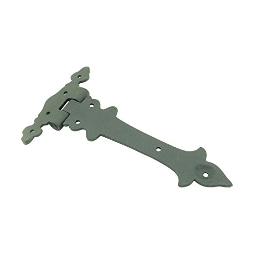Renovators Supply Manufacturing Strap Hinge 7 in. Black Wrought Iron Southern Charm Style Spear Tip Flush Mount Heavy Duty Strap Gate and Door Hinges with Hardware Pack of 3 by Renovators Supply Manufacturing - Used condition - Image 7