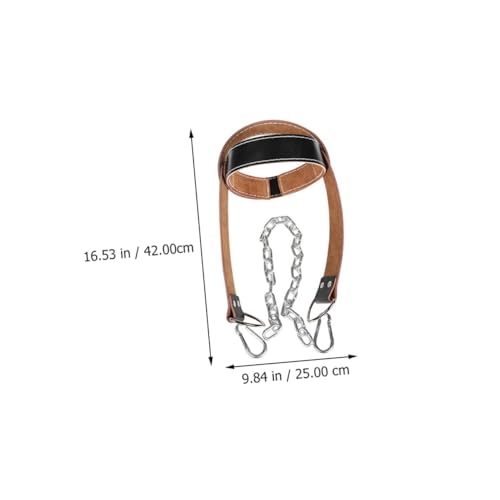 Harnais cou en cuir noir pour musculation et bien-être postural - 2