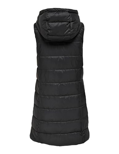 Chaleco acolchado con capucha mujer negro ropa de abrigo casual S 3