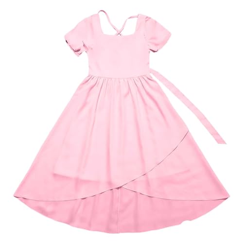 Robe longue unie pour filles de 7 à 13 ans idéale pour les fêtes et sorties estivales chic