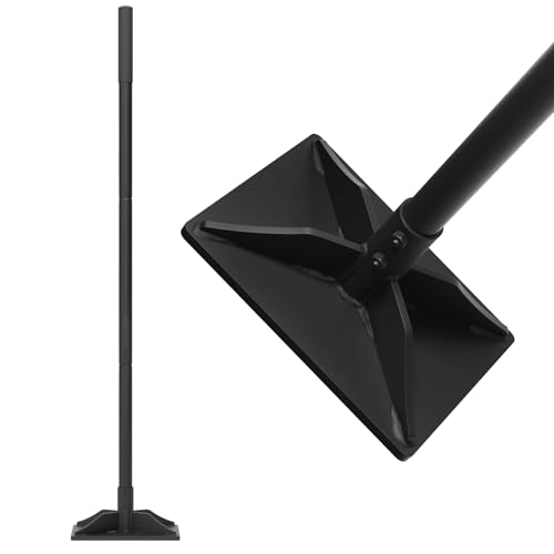 Steel Tamper Tool Hand Tamper with Larger 8x10 Rectangular Metal Tamper Head 49 inch Long Handle Ground Tamper Tool for Dirt Heavy Duty Garden Tamper for Soil Landscaping Black