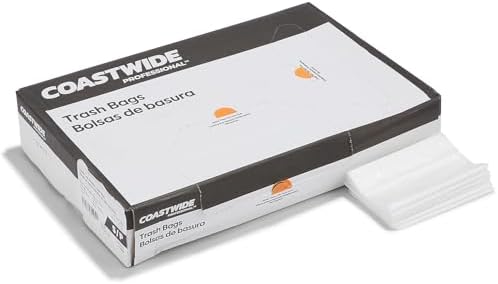STAPLES BRIGHTON Clear Professional Linear Low-Density Trash Bags...