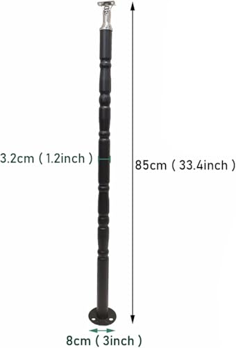 Barandillas de Acero Ajustables de 85 cm con conector angular para montaje 2