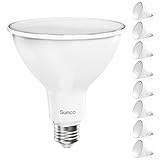 Sunco 8 Pack Outdoor LED Flood Home Patio Driveway Light, Waterproof PAR38 LED Bulb, CRI90, 5000K Daylight,1050 Lumens, 100W Equivalent 13W, Dimmable, Wet-Rated, E26 Base UL