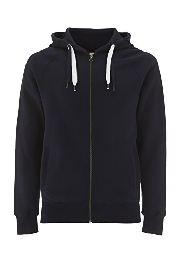 Underhood of London Navy Hoodie for Women - Medium - Womens Zipper Zip Up Cotton Hooded Sweatshirt