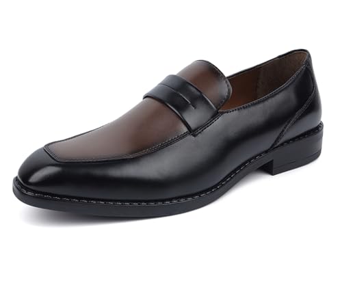 Image of LOUIS STITCH Men's Formal Shoes - Leatherette, Breathable Lining, Moccasins Style | Comfortable for Business, Casual, Parties | Double Tone Finishing (SXMCDS)