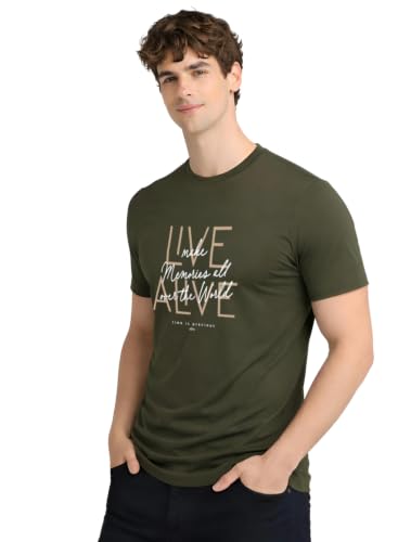 Image of ADRO Printed Tshirt for Men | Cotton Printed T-Shirt | Regular Fit Casual Mens T-Shirts | Premium Summer Tshirts