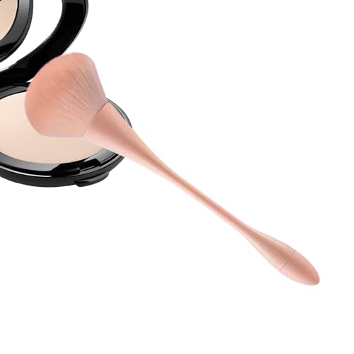 Brocha para rubor – Herramienta cosmética de fibra ABS de 7 pulgadas, aplicador de mejillas suave y duradero, cepillo de maquillaje | Cepillos de lana para el hogar, viajes, fiestas de oficina,