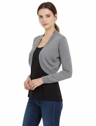 Image of Allsense Women's 3 /4 Sleeve Bolero Shrug for Dresses | Open Front Cropped Cardigan, Lightweight Knit Dress Cover Up