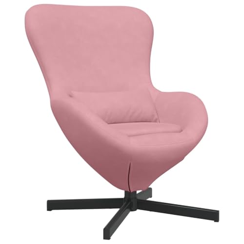 vidaXL Eiersessel Rosa 63 x 73 x 90 cm Samt, Eleganter Eierstuhl, moderner...