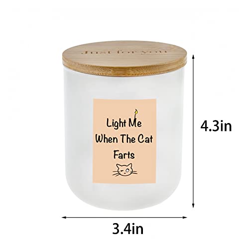 Lihome Cat Lover Gifts For Women - Cat Gifts For Cat Lovers, Odor Eliminating Candle, Candles For Home Scented, Handmade Ceramic Jar 11.5Oz Natural Soy Wax(Lavender) #TOP6