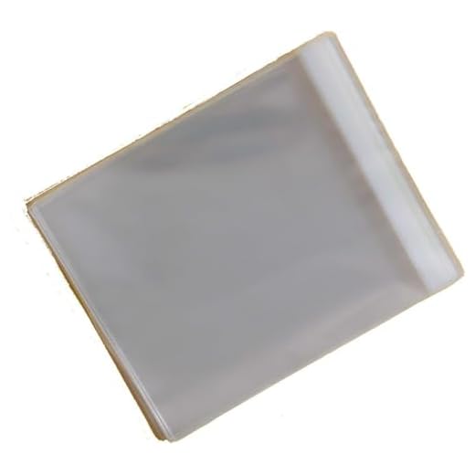 10 "x 10" autoadhesiva de bolsas de celofán autoadhesivas para fotografías – para violonchelo tamaño 262 mm x 254 mm + solapa de 30 mm – 40 micrones