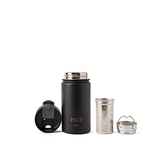 Copo Térmico Tumbler com Infusor (Preto) PACCO