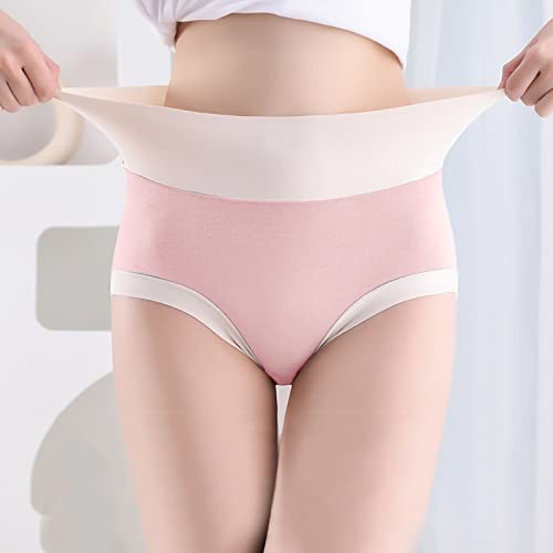 SLENDIPLUS Roupa íntima feminina de algodão cintura alta cuecas elásticas cuecas macias respiráveis