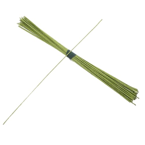 IWOWHERO Floral Stem Wire 200pcs Paper Wrapped Iron Wire for DIY Flower Arrangements Versatile Floral Wire for Home Decor Wedding Decorations