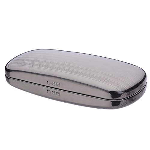Philley Sunglasses Case Striped Aluminum Hard Shell Metal Spectacles Box Eyeglasses Case for Women & Men