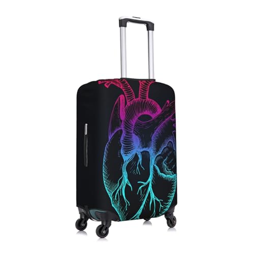 Anatomical Heart Graphics Luggage Cover for Suitcase, Suitcase Cover Protector Fit 25-28 Inch Luggage Travel Accessories, L3
