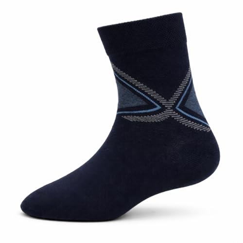 Image of Young Arrow Men's Ankle Length Socks Pure Combed Cotton Breathable Socks for Men - 168 Needle Premium Knit Argyle Pattern, Multicolor Casual & Formal Socks