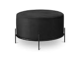 Sitzhocker mit Metallbasis Modern: Der Pouf lässt sich als gemütliche und simple Sitzgelegenheit in Ihr Wohnzimmer oder Schlafzimmer stellen. Wenn Sie Besuch haben, können Sie, dank Sitzhocker problemlos genug Sitzmöglichkeiten zur Verfügung stellen und den Pouf danach auch wieder als Ablage verwenden.