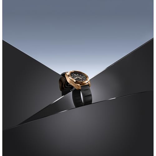 Image of Victorinox I.N.O.X. Chrono, Swiss Made Chronograph Men's Watch, 43 mm Black Dial, 200M Water Resistance, Rose Gold PVD Stainless Steel Case and Bezel (Black Rubber Strap - 249177)