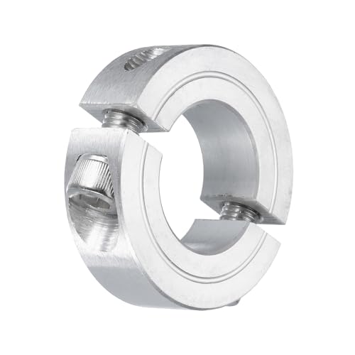 uxcell Double Split Clamp-On Shaft Collar 7/8" Bore, Aluminum Alloy