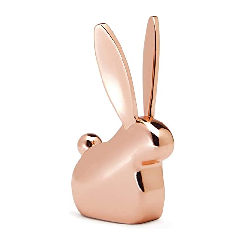 CFSNN Bunny, Porte-Bague de Lapin dans Un Support de Bijoux en métal en cuivre, Support d'organisateur de Finition en métal 1027