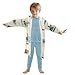 Glaphy Vintage Cowboys Horses Bathrobe Hooded PJ Robe Soft Fleece Robe Pajama Sleepwears 2-12 Years