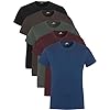 Lower East Maglietta da Uomo (Confezione da 5), Nero, Verde Scuro, Borgogna, Blu Jeans, Grigio Talpa, XL