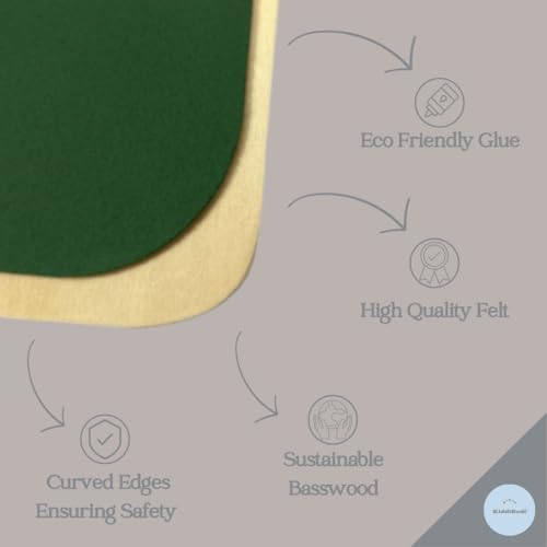 KiddiRedi® Wooden Balance Board Montessori Wobble Sensory Feeling Toddler Kids Adults Curvy Seesaw Swing Learning Development Health Physical Education Toy Free Extra Felt Toy Wood Play Autism ADHD - Image 4