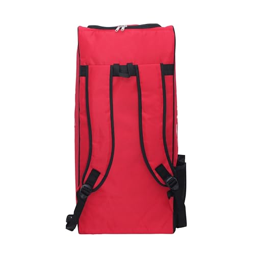 Image of WHITEDOT SPORTS Dot 2.1 Duffle Backpack Cricket Kitbag for Junior Professional Cricket Kit Bag-Sports with Inside Bat Pocket (Red)