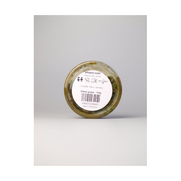 Shiazo 100gr. GREEN GRAPE - Stein Granulat - Nikotinfreier Tabakersatz für Shisha – Bild 3