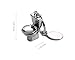 ASSHO 3 Pieces Metal Toilet Novelty Keychain Cool Funny Ring Handbag Pendant Decoration Kid Creative Gift Silver - Pack of 3