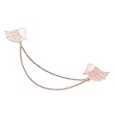 Artibetter Broche de Alas de Ángel Dorado de Aleación Ligero para Camisa, Alfiler de Cuello Unisex, Accesorio Elegante y Sencillo para Ropa y Bufandas