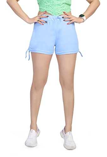 Image of TWGE Womens Cotton Hot Shorts - Short Pants for Ladies Stretchable Athletic Shorts Comfortable Fit with Elastic Waistband - Active Wear Ideal for Gym Yoga & Nightwear