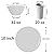 Youngever 18-Piece Plastic Kitchen Dinnerware Set, Plates, Dishes, Bowls, Cups, Service for 6 (Grey)
