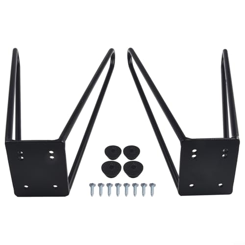 Lot de 2 pieds de meubles pliables en métal compatibles avec les skateboards, pieds de protection en caoutchouc pour maintenir l'intégrité du sol (2 pièces, 40,6 cm)