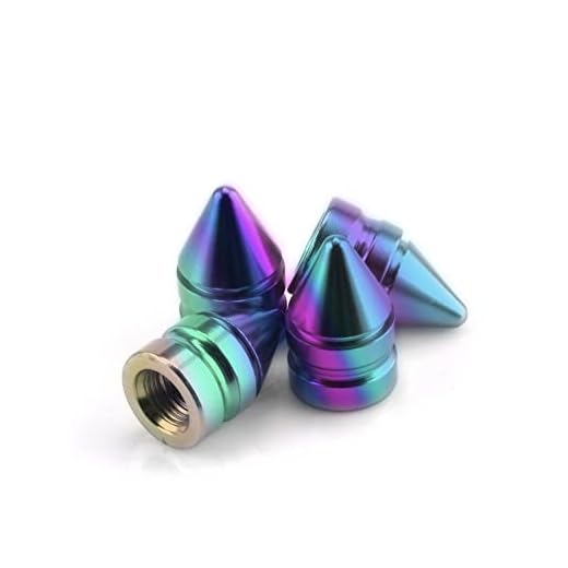 SINGARO Car Tire Valve Caps, 4 Pieces of Universal Aluminum Alloy Tire Trim Accessories Dust Tire Covers for Cars, Trucks, SUVs and Motorcycles(Colorful)