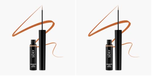 Image of SERY Spectacular Color Eyeliner Matte Finish - Gold Color, Waterproof, Longlasting, Smudgeproof, Enriched with ARGAN oil, SEL-01 (Pack of 2)