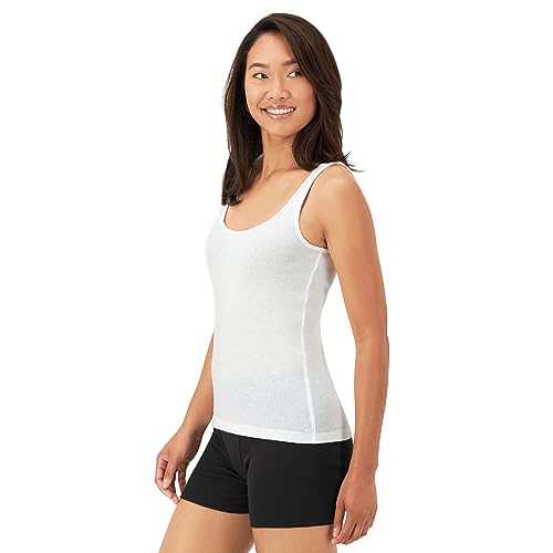 Hanes Women's Originals Knit Cotton Rib Tank Pack, Soft Ribbed Tank Tops, 3-Pack3