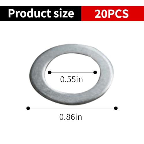 Image of 20 Pcs Oil Drain Plug Gasket Washer Crush Seal,0.55 Inches Crush Washer Oil Drain Plug Compatible With Honda /Acura, Fits For Most Cars, Suvs