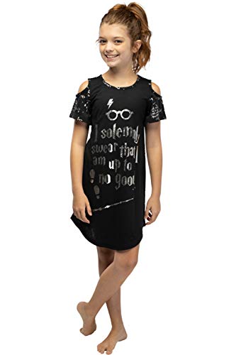 Harry Potter Intimo Big Girls I Solemnly Swear Shoulder Cut Out Nightgown3