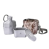 【Système d'hydratation et de cuisson tout-en-un】La tasse emboîtable de 500 ml avec couvercle ajusté sert de casserole compacte. Parfait pour faire bouillir de l'eau, réchauffer des aliments ou préparer des boissons chaudes.